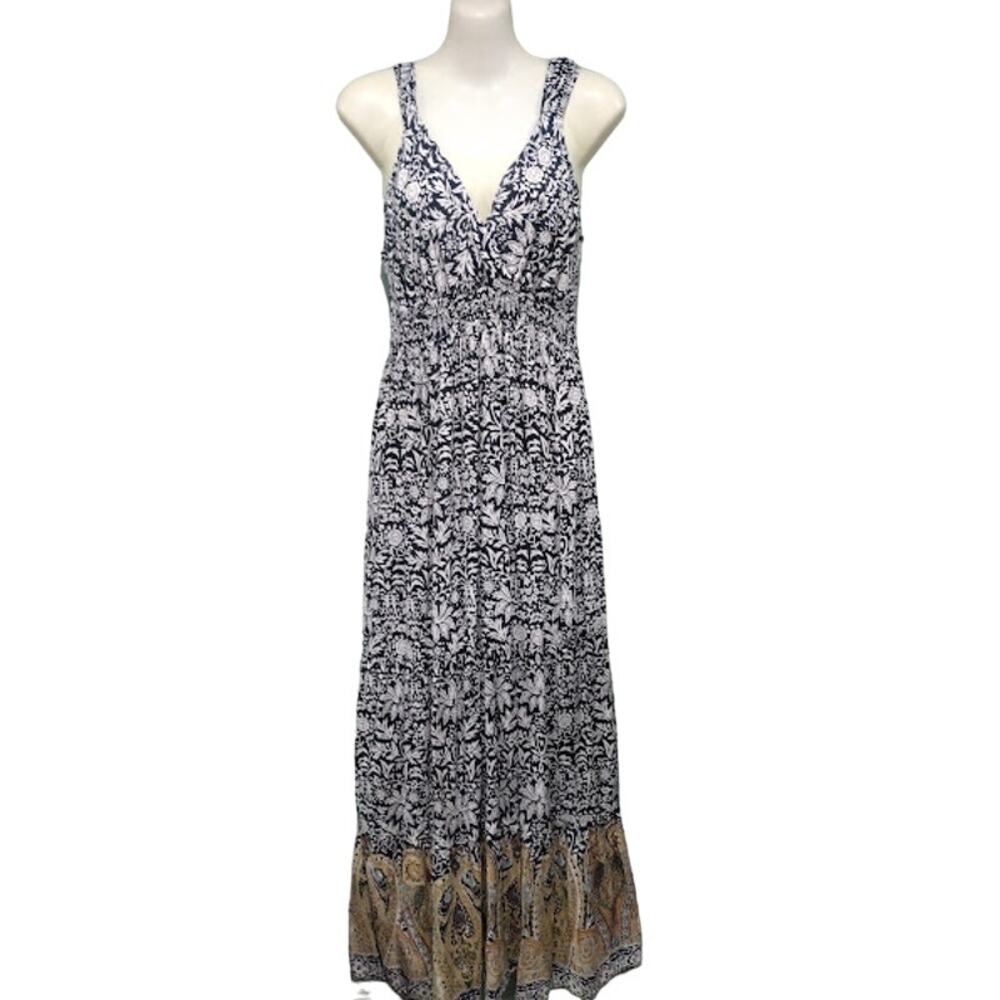 Ellen Parker Maxi Dress with Straps, Multi‎ Color, Size L
